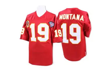 Limited Men's Joe Montana Black Jersey - #19 Football Kansas City Chiefs  Rush Vapor Untouchable Size 40/M