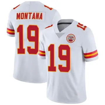 Limited Men's Joe Montana White Road Jersey - #19 Football Kansas City  Chiefs Vapor Untouchable Size 40/M