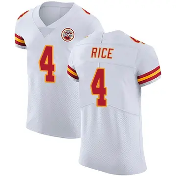 Rashee Rice Men's Nike White Kansas City Chiefs Custom Game Jersey Size: Extra Large