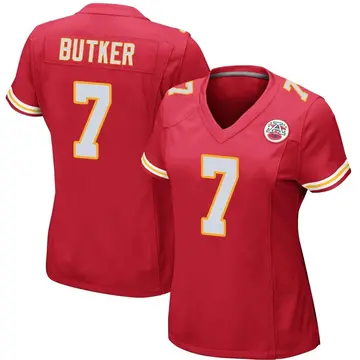 Limited Men's Harrison Butker Red Jersey - #7 Football Kansas City Chiefs  Player Name & Number Tank Top Size 40/M