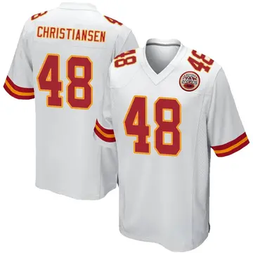 Men's Nike Cole Christiansen Red Kansas City Chiefs Game Player Jersey Size: 4XL